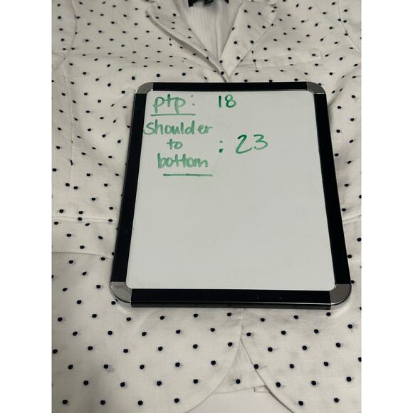 EUC Talbots linen blend white blue polkadot two button blazer Sz 4 Petite - Picture 10 of 10